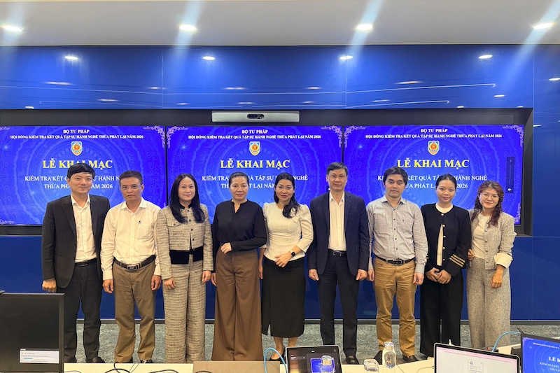 Khai mạc Kỳ kiểm tra kết quả tập sự hành nghề Thừa phát lại năm 2026